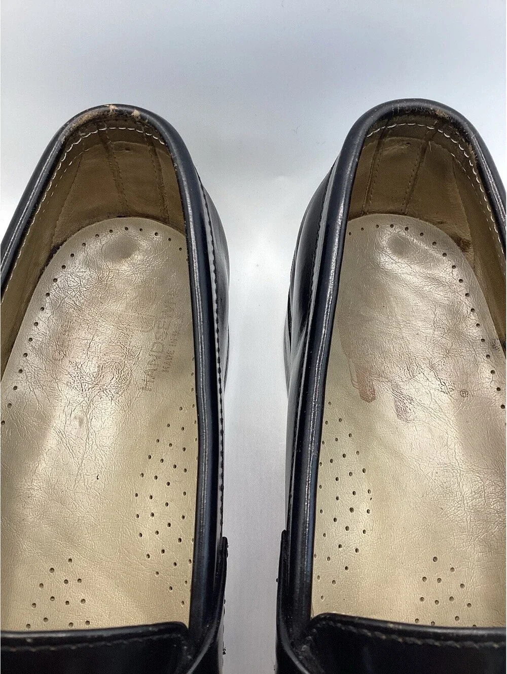 SAS Men's Penny 40 Slip-On Loafer Black Leather Size 8.5 N Narrow Made in USA